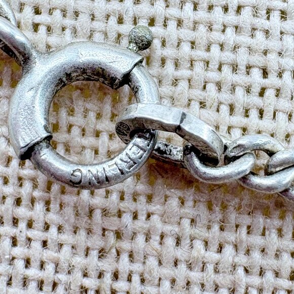 VTG Sterling Silver 925 Jasper Bezel Set Pendant Necklace Size 24" Length - Picture 10 of 16